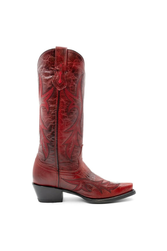 Womens Scarlett Embroidered Snip Toe Cowboy Tall Boots