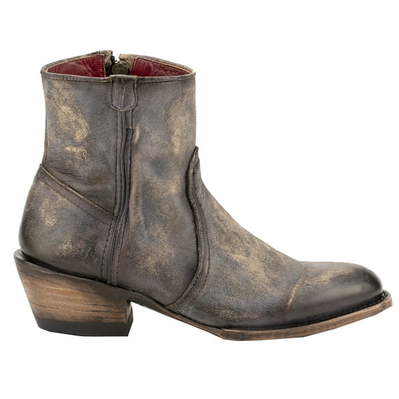 Ferrini Womens Stacey Round Toe Zippered Cowboy Ankle Boots