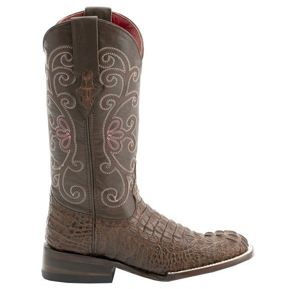 Ferrini Women's Print Crocodile S-Toe Western Boot,Sport Rust,10 B US