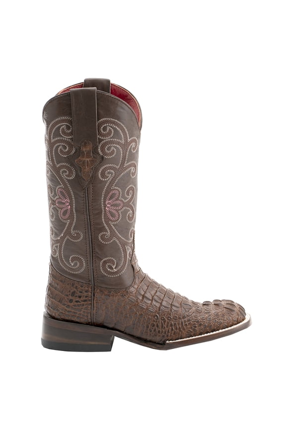 Ferrini Women's Print Crocodile S-Toe Western Boot,Sport Rust,10 B US