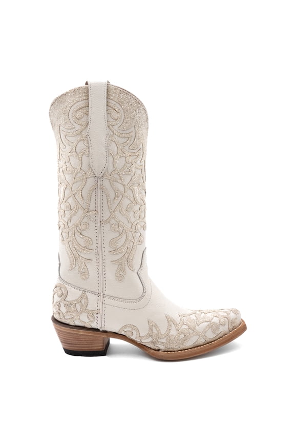 Womens Starlight Glitter Overlay Snip Toe Cowboy Mid Calf Dress Bo