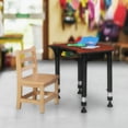 thumbnail image 1 of Ferris 26" x 24" Height Adjustable Student Desk with Book Storage- Cherry, 1 of 9