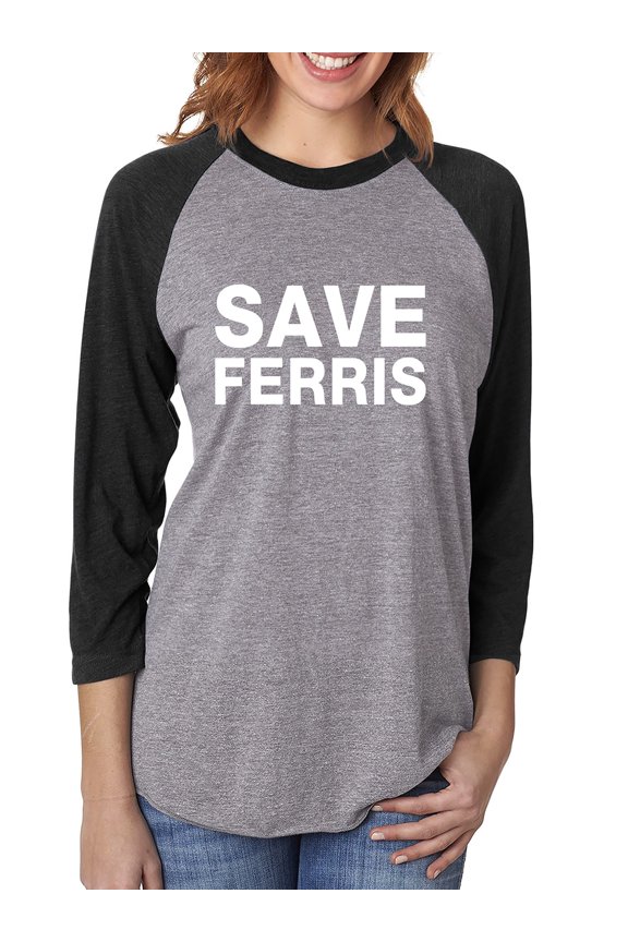Ferris B Unisex 3/4 Sleeve Baseball Raglan Tee