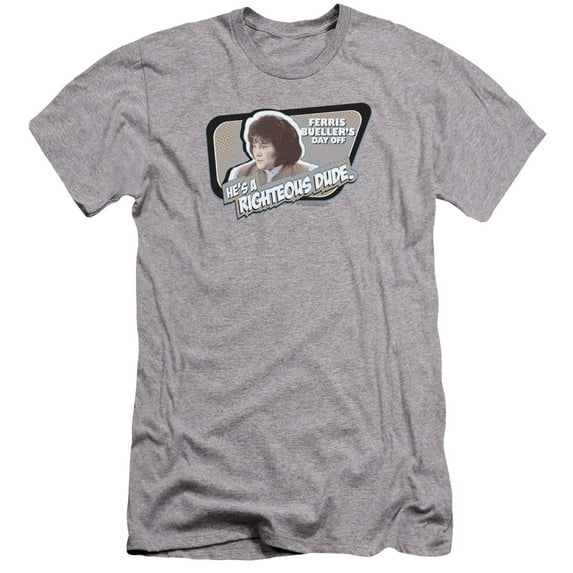 Ferris Bueller Grace Premium Adult Slim Fit 30/1 T-Shirt Athletic Heather