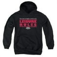 thumbnail image 1 of Ferris Bueller-Leisure Rules Youth Pull-Over Hoodie- Black - Large, 1 of 1