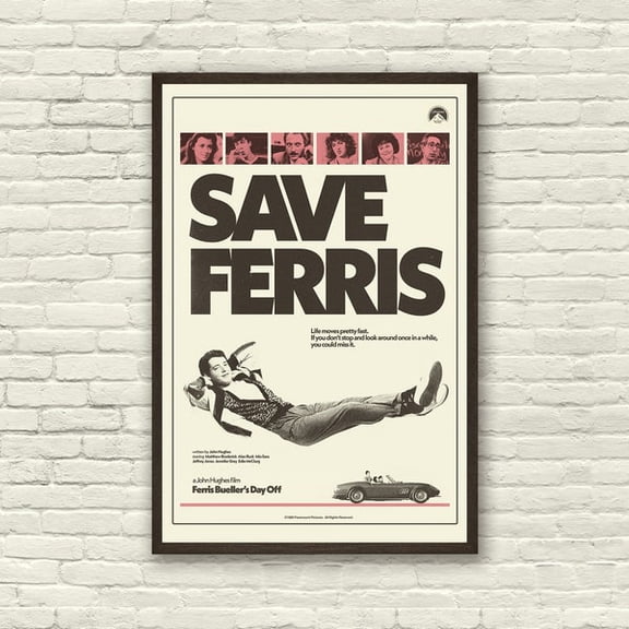 Ferris Bueller Movie Wall Art Print