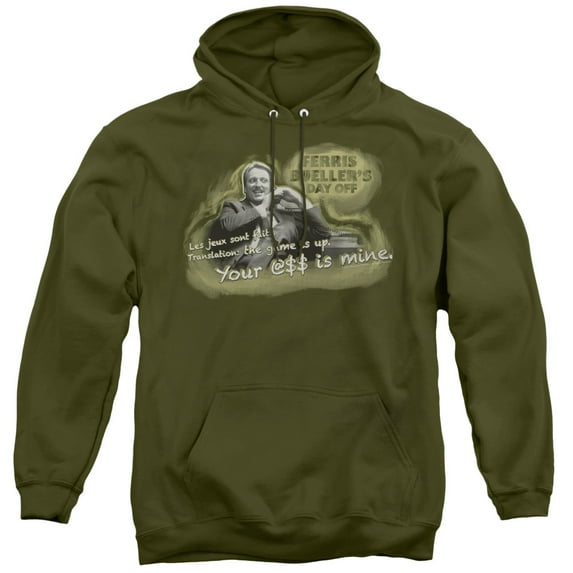 Ferris Bueller Mr. Rooney Adult Pullover Hoodie Sweatshirt Military Green