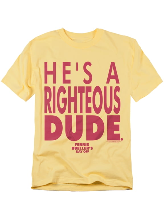 Ferris Bueller T-Shirt Righteous Dude Unisex Graphic Tee For Men & Women