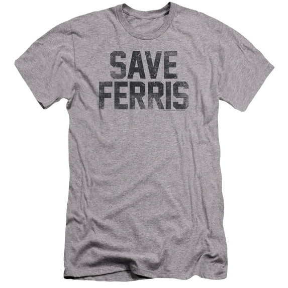 Ferris Bueller - Save Ferris - Premium Slim Fit Short Sleeve Shirt - Large