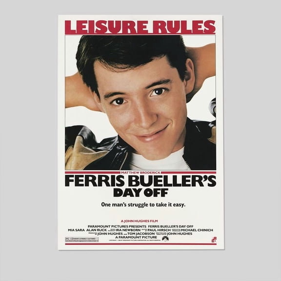 Ferris Bueller's Day Off (1986) Classic Film Fan Collectibles Vintage Movie Poster Home Decor Size 24''x36'' -Gategoo