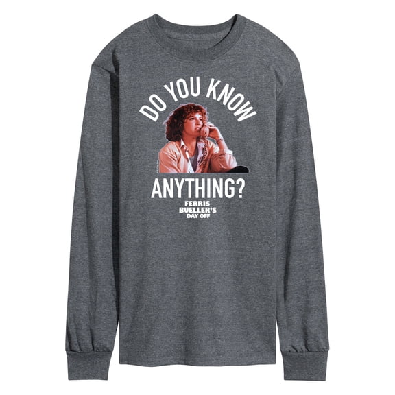 Ferris Bueller's Day Off - Do You Know Anything - Men's Long Sleeve T-Shirt