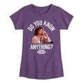 thumbnail image 1 of Ferris Bueller's Day Off - Do You Know Anything - Toddler And Youth Girls Short Sleeve Graphic T-Shirt, 1 of 5