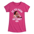 thumbnail image 1 of Ferris Bueller's Day Off - Do You Know Anything - Toddler And Youth Girls Short Sleeve Graphic T-Shirt, 1 of 5