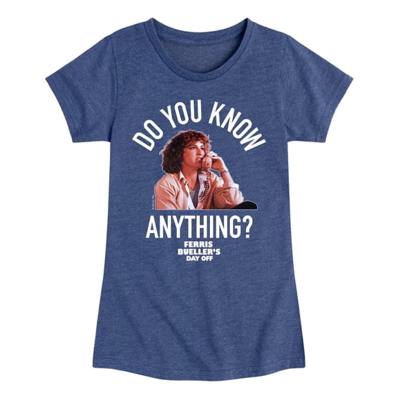 Ferris Bueller's Day Off - Do You Know Anything - Toddler And Youth Girls Short Sleeve Graphic T-Shirt