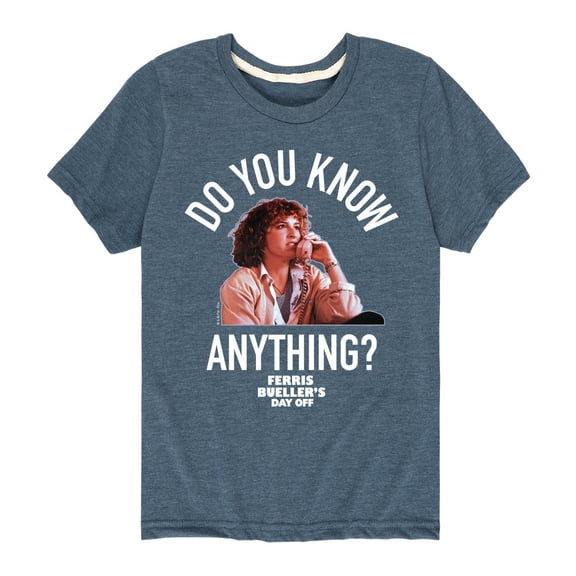 Ferris Bueller's Day Off - Do You Know Anything - Toddler And Youth Short Sleeve Graphic T-Shirt