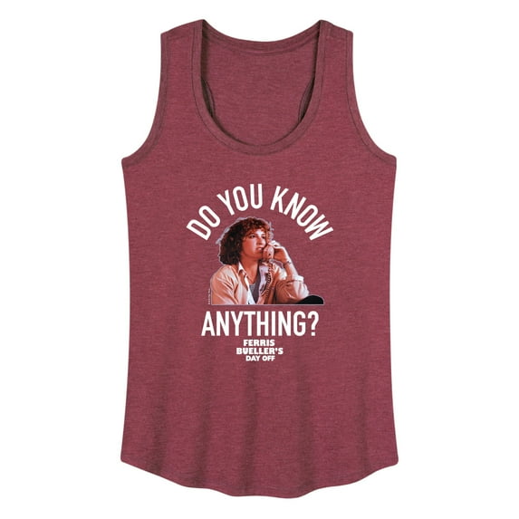 Ferris Bueller's Day Off - Do You Know Anything - Women's Racerback Tank Top