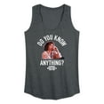 thumbnail image 1 of Ferris Bueller's Day Off - Do You Know Anything - Women's Racerback Tank Top, 1 of 5
