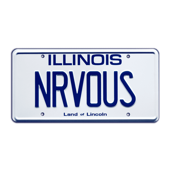 Ferris Bueller's Day Off | Ferrari 250GT Spyder | NRVOUS | Metal Stamped Replica Prop License Plate