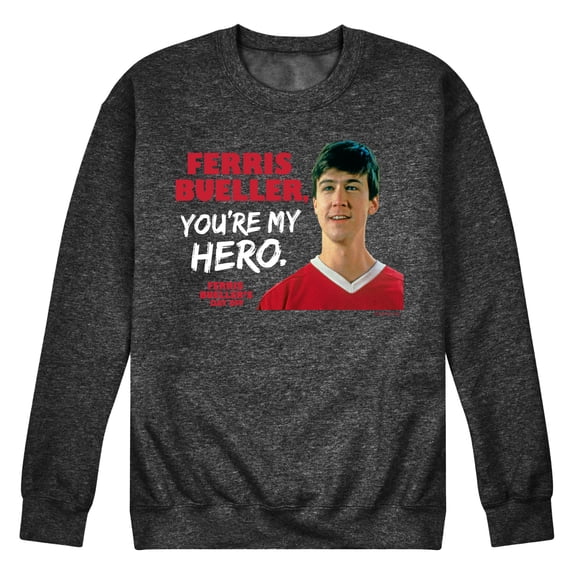 Ferris Bueller's Day Off - Ferris My Hero - Men's Crew Neck Fleece Pullover