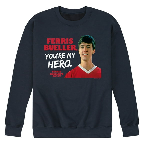 Ferris Bueller's Day Off - Ferris My Hero - Men's Crew Neck Fleece Pullover