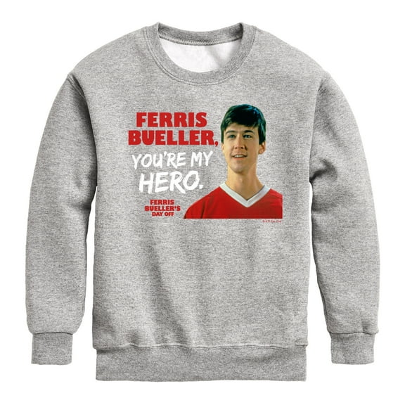 Ferris Bueller's Day Off - Ferris My Hero - Toddler And Youth Crewneck Fleece Sweatshirt