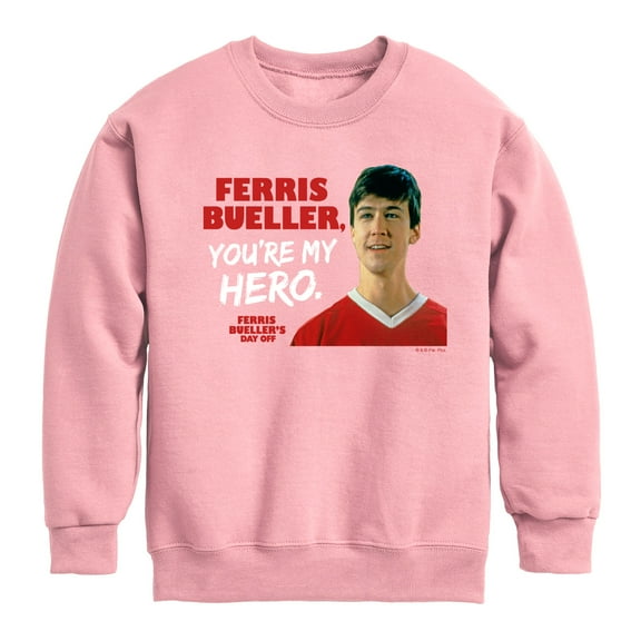 Ferris Bueller's Day Off - Ferris My Hero - Toddler And Youth Crewneck Fleece Sweatshirt