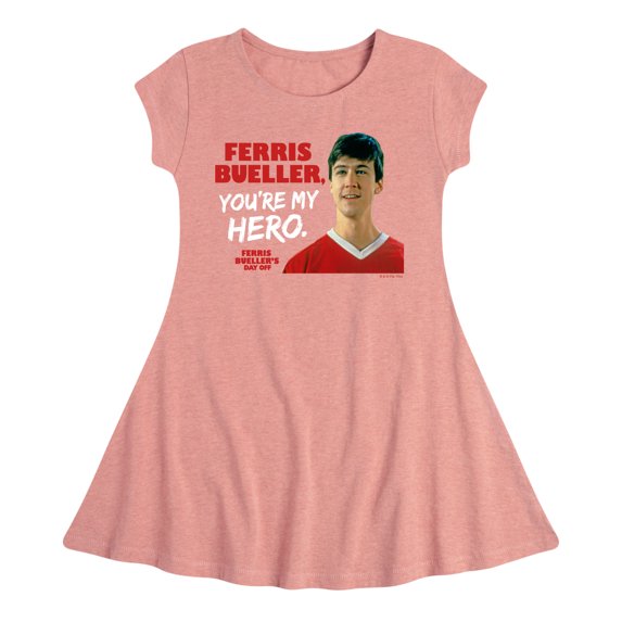 Ferris Bueller's Day Off - Ferris My Hero - Toddler And Youth Girls Fit And Flare Dress