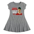 thumbnail image 1 of Ferris Bueller's Day Off - Ferris My Hero - Toddler And Youth Girls Fit And Flare Dress, 1 of 1