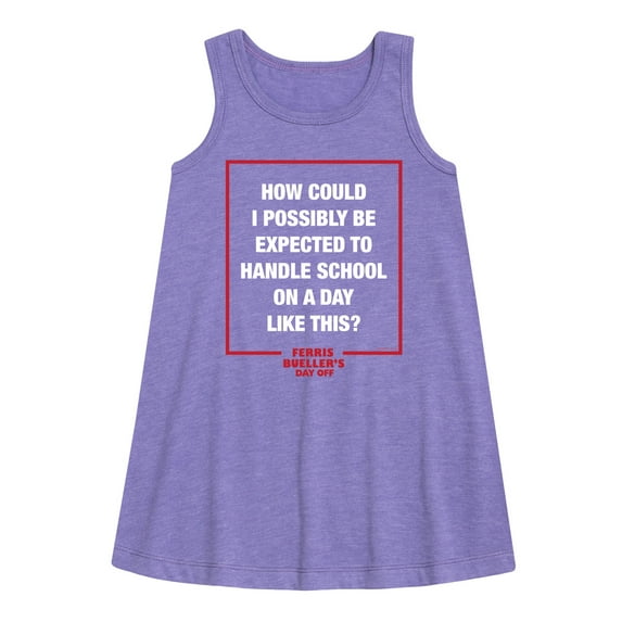 Ferris Bueller's Day Off - How Could I Possibly - Toddler and Youth Girls A-line Dress