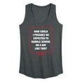 thumbnail image 1 of Ferris Bueller's Day Off - How Could I Possibly - Women's Racerback Tank Top, 1 of 5