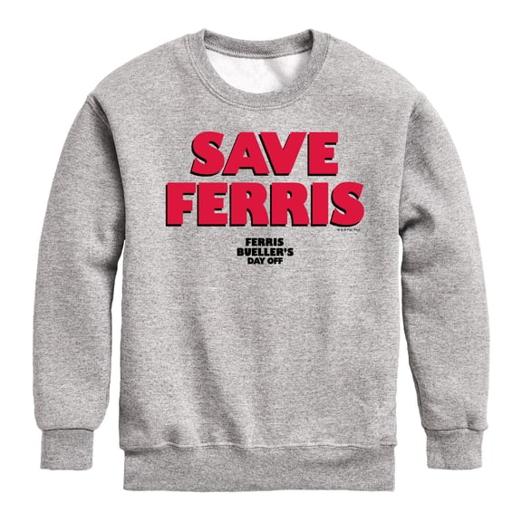 Ferris Bueller's Day Off - Save Ferris - Toddler And Youth Crewneck Fleece Sweatshirt