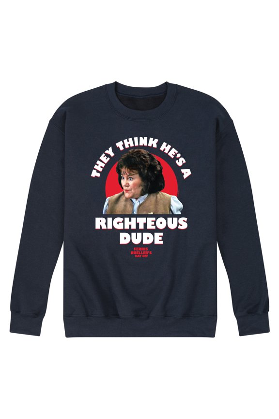 - Righteous Dude - Men's Crew Neck Fleece Pullover