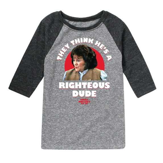 Ferris Bueller's Day Off - Righteous Dude - Toddler And Youth Raglan Graphic T-Shirt