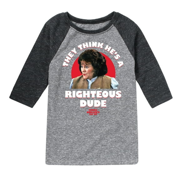 Ferris Bueller's Day Off - Righteous Dude - Toddler And Youth Raglan Graphic T-Shirt