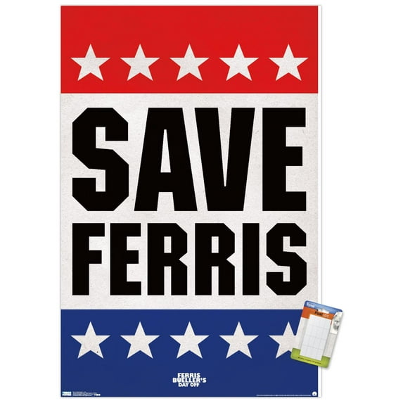 Ferris Bueller's Day Off - Save Ferris Wall Poster, 22.375" x 34"
