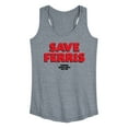 thumbnail image 1 of Ferris Bueller's Day Off - Save Ferris - Women's Racerback Tank Top, 1 of 5
