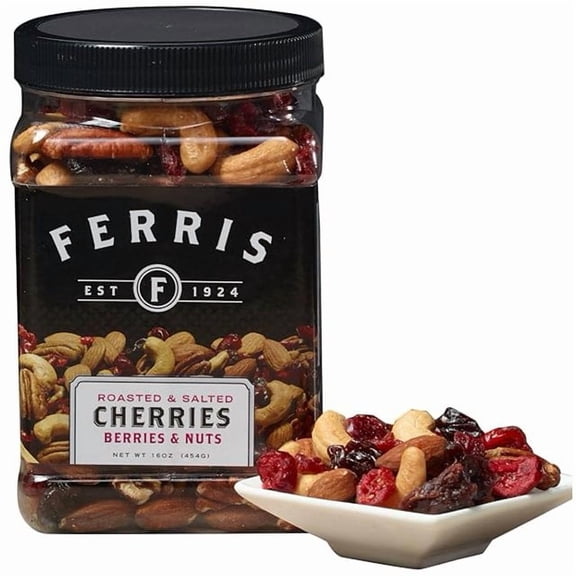 Ferris Coffee & Nut Cherries Berries & Nuts, Roasted & Salted Mix, 16 Ounce
