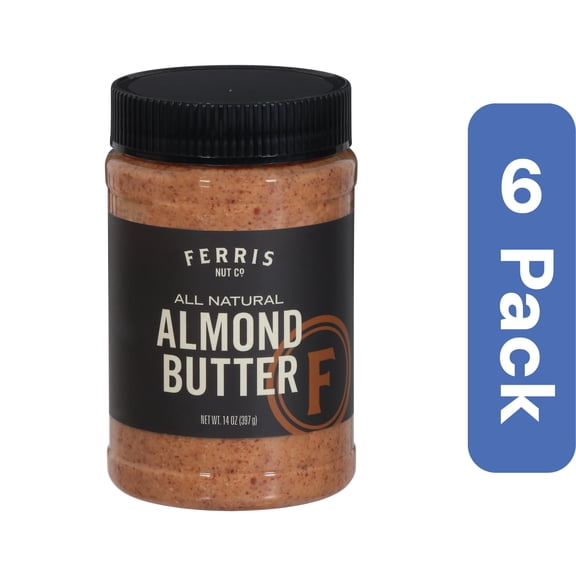 Ferris Coffee & Nut Smooth Almond Butter 14 oz (Pack of 6)
