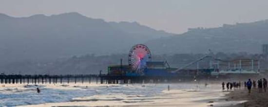 Ferris On Beach Canvas Art - Susan Bryant (24X48)