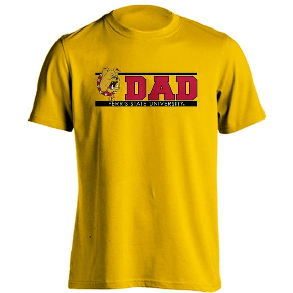 Ferris State University Bulldogs Dad Proud Parent Short Sleeve T-Shirt