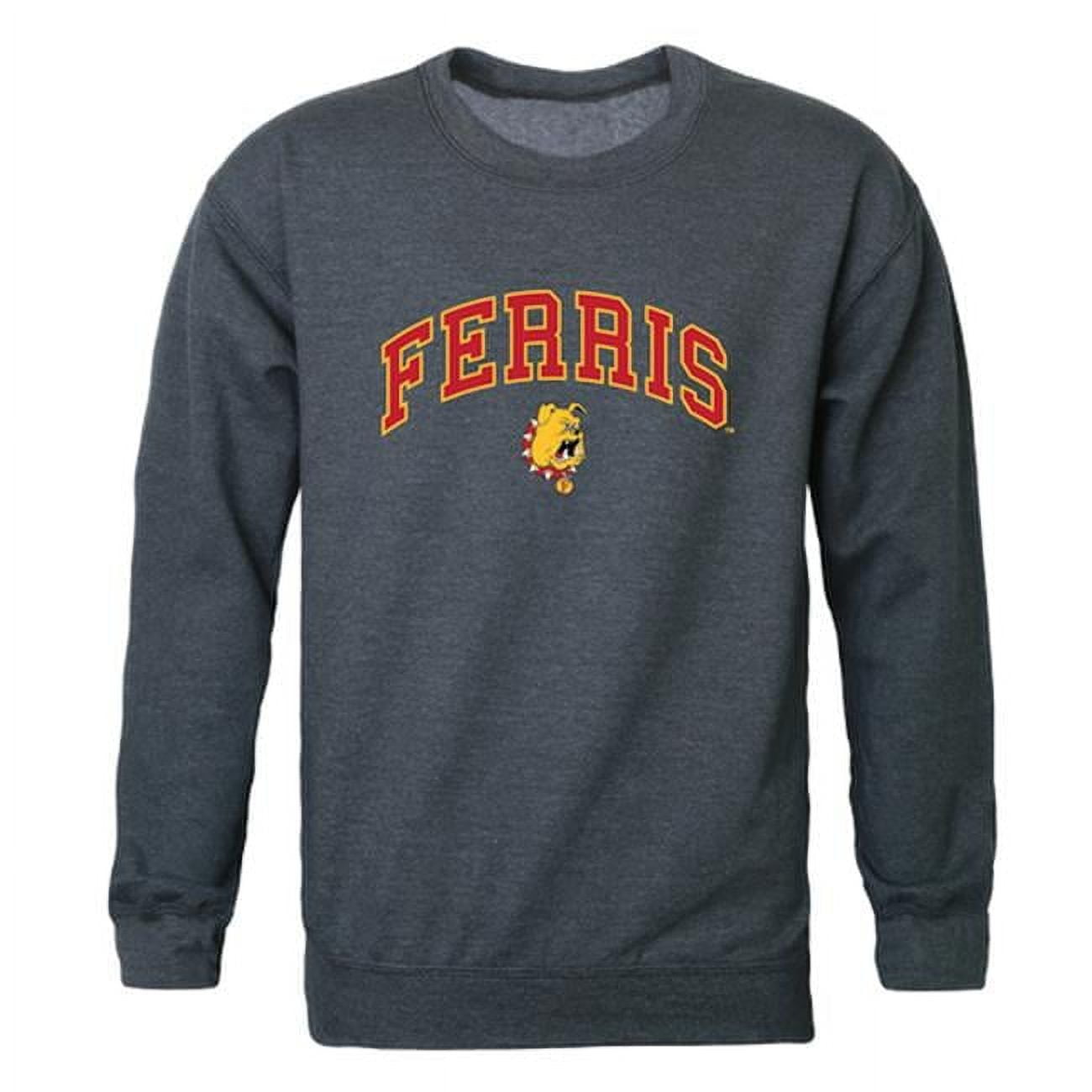 Ferris State University Men Campus Crewneck Sweatshirt Heather Charcoal Extra Large