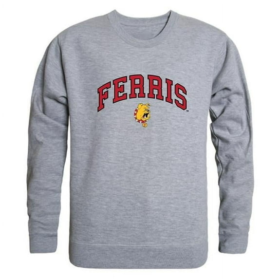 Ferris State University Men Campus Crewneck Sweatshirt - Heather Grey - Small