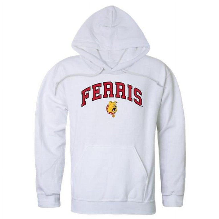 Ferris State University Men Campus Hoodie, White Extra Large
