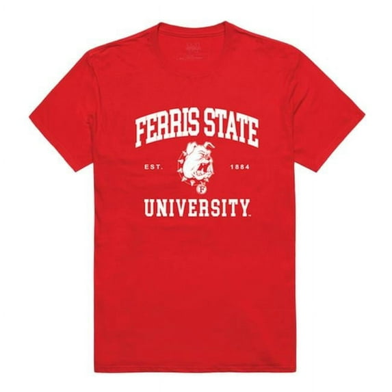 Ferris State University Men Seal T-Shirt, Red - Large