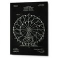 thumbnail image 1 of "Ferris Wheel, 1920 Blueprint Chalkboard Patent" Giclee Canvas Wall Art, 12"x18", 1 of 3