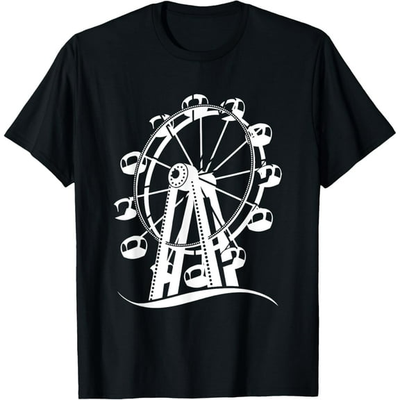 Ferris Wheel Adventure Ride Family Day Carnival T-ShirtBrand clothing, men and women can wear, black, white, gifts.
