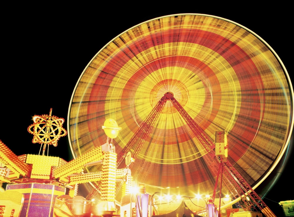 Ferris Wheel And Other Rides Derry Ireland Canvas Art - The Irish Image Collection Design Pics (36 x 26)