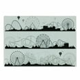 thumbnail image 1 of Ferris Wheel Cutting Board, Monochrome Modern Funfair Carnival, Decorative Tempered Glass Cutting and Serving Board, in 3 Sizes, by Ambesonne, 1 of 2