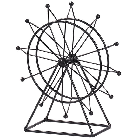 MOKKHNB Ferris Wheel Decoration Iron Ferris Wheel Model Black 1Pcs Entrance Hall