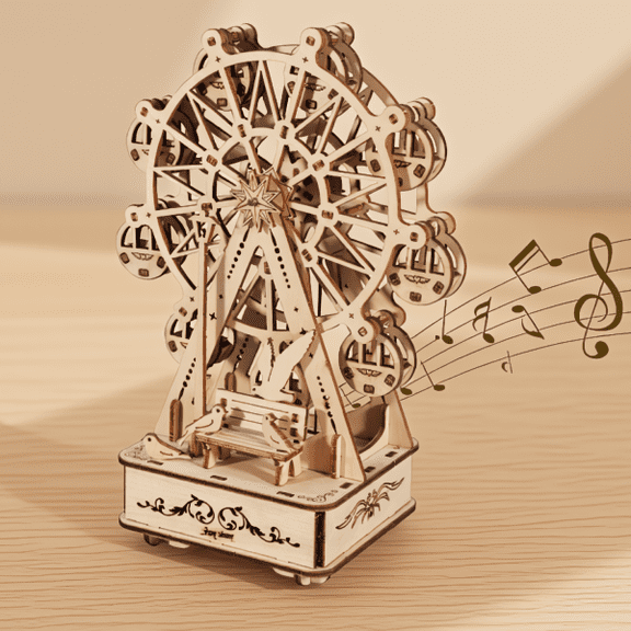 Ferris Wheel Decorative Display Model Rotating Structure Ornament for Home Desk and Party Decor